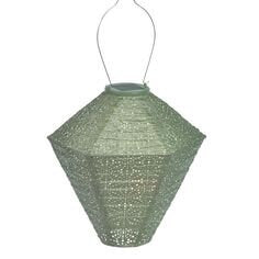 Indoor/Outdoor Garden Lantern LED |  Light Green Diamond Shape 28 cm | Remote Battery Operated | LUM108