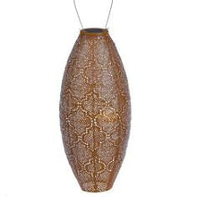 Load image into Gallery viewer, Indoor/Outdoor Garden Lantern LED |  Copper Long Oval Shape 20 cm | Remote Battery Operated | LUM113