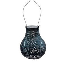 Load image into Gallery viewer, Indoor/Outdoor Garden Lantern LED |  Petrol Blue Bulb Shape 16 cm | Remote Battery Operated | LUM105