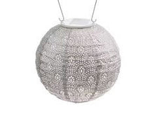 Load image into Gallery viewer, Indoor/Outdoor Garden Lantern LED | Light Taupe Round 20cm | Remote Battery Operated | LUM100
