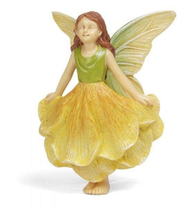Fairy Garden Girl Fairy Belle | Beautiful Yellow Petal Flower Skirt | MG352