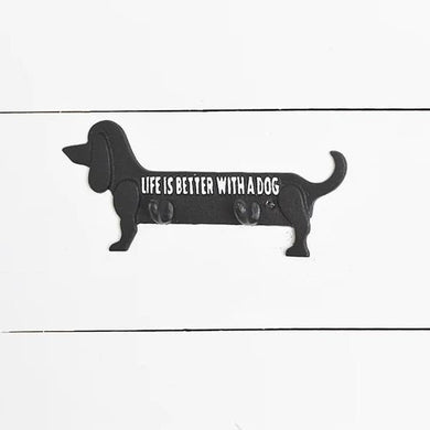 Cast Iron Leash hook for your Weiner Dog Life is Better with a Dog