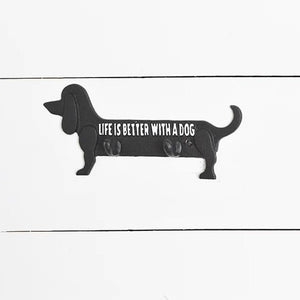 Cast Iron Leash hook for your Weiner Dog Life is Better with a Dog