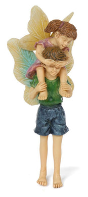 Fairy Friends Brother and Sister Piggyback ride  | MG277 | Dollhouse Fairy Garden DIY accessories