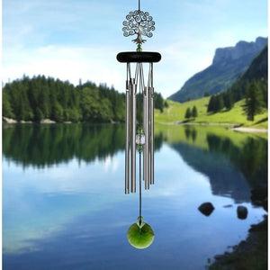 Wind Chime Crystal Tree of Life Chime | Silver 19"