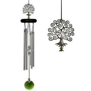Wind Chime Crystal Tree of Life Chime | Silver 19"