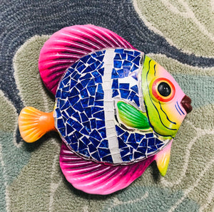 Large Colorful Ceramic Mosaic Fish  | Multiple Colors to choose from