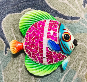 Large Colorful Ceramic Mosaic Fish  | Multiple Colors to choose from
