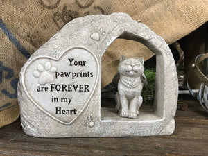 Cat Angel Paw Prints Memorial Statue Pet Sympathy Pet Grave Market Pet Loss Gift
