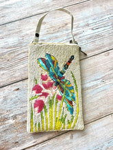 Load image into Gallery viewer, Dragonfly Hand Beaded Fashion Cell Phone Bag Purse Crossbody Wristlet
