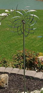Green Kinetic Wind Spinner Garden Art Wind Sculpture wind swept HH779