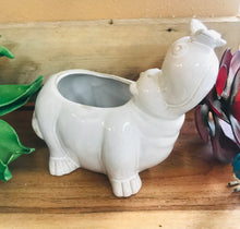 Load image into Gallery viewer, Ceramic Indoor Hippo Planter | Mini Succulent Herb Flower Planter | No Drainage | Hippo Lover&#39;s Gift