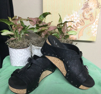 Very G Women's Liberty Tooled Casual Slide Sandals Casual Mid Heel 2-3