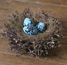 Load image into Gallery viewer, Glass robin’s egg set of 3 | easter decor