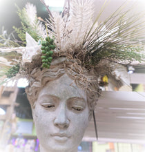 Load image into Gallery viewer, Greek lady Wall Mount head planter for succulents or faux greens