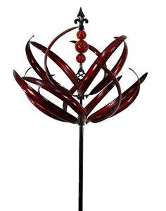 Red Spring Reeds Kinetic Garden Wind Spinner Garden Art Sculpture HH112