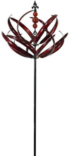 Load image into Gallery viewer, Red Spring Reeds Kinetic Garden Wind Spinner Garden Art Sculpture HH112