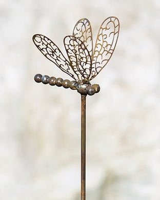Dragonfly Metal Artwork Stake Indoor or Outdoor 29
