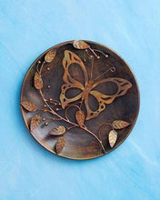 Load image into Gallery viewer, Butterfly on a Branch Raised Wall Disc 12&quot;