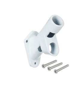 CLEARANCE ~ AS IS White bracket for flag | 2-position aluminum house flag holder | No mounting screws included