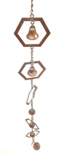 Load image into Gallery viewer, Outdoor Nature inspired Copper Rain Chain Wind chime With Bees |  Metal Wind Chime