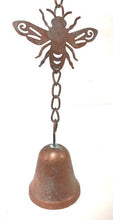 Load image into Gallery viewer, Outdoor Nature inspired Copper Rain Chain Wind chime With Bees |  Metal Wind Chime