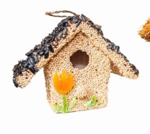 Birdseed birdhouse | bird lover's gift for backyard