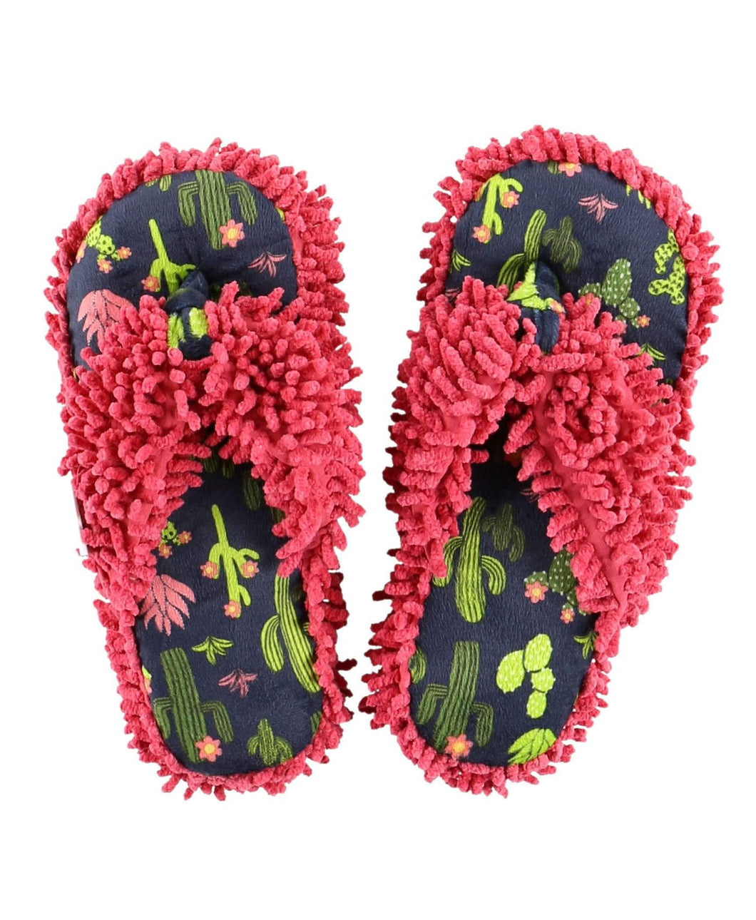 Women's cactus spa flip flop / slipper | soft and comfy | cactus print | warm | coral