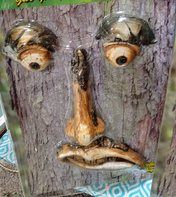 Glow in the dark Tree Face Sculpture Outdoor Decor