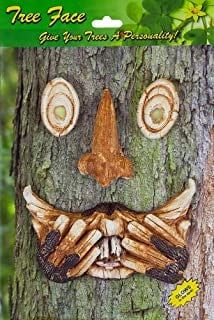 Tree face to hang in backyard tree outdoor garden scared tree face glows in the dark