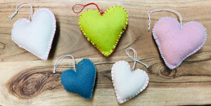 Heart Shaped Felt Hanging Easter Ornaments Home Decor