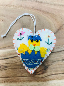 Heart Shaped Easter Ornaments | Felt Ornament