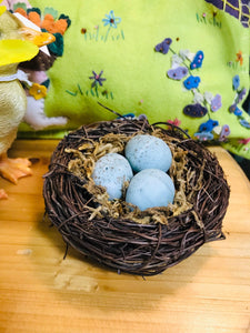 Nest basket or bluebird nest with eggs | sold individually