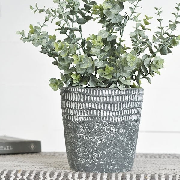 Boho Chic Cement Decorative Planter Pot with liner 6