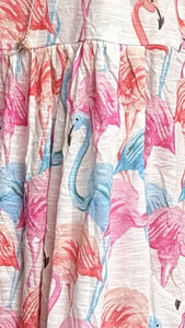 Flamingo Print Woman's Sleeveless Tank Dress