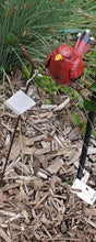Load image into Gallery viewer, Metal Bird Garden Stake | Songbird sitting on Branch | Flower Pick