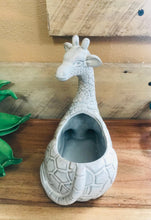 Load image into Gallery viewer, Giraffe mini ceramic planter with no drainage | succulent herb flower indoor planter pot | giraffe lover&#39;s gift