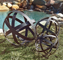 Load image into Gallery viewer, Garden sphere | 12&quot; metal ball | steel orb