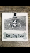 Load image into Gallery viewer, Rustic wood photo wall hanging holder  Dog lover&#39;s gift