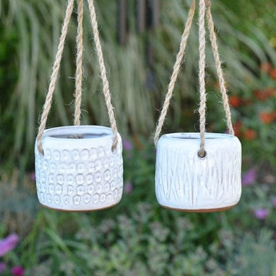 Boho Design Mini Hanging Ceramic Planter Pots for succulents 3