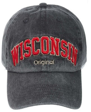 Wisconsin original faded gray baseball hat | robin ruth design | unisex | vintage look