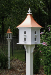 Purple Martin Birdhouse Resin White with Copper Roof BH06 Bird Lover's Gift