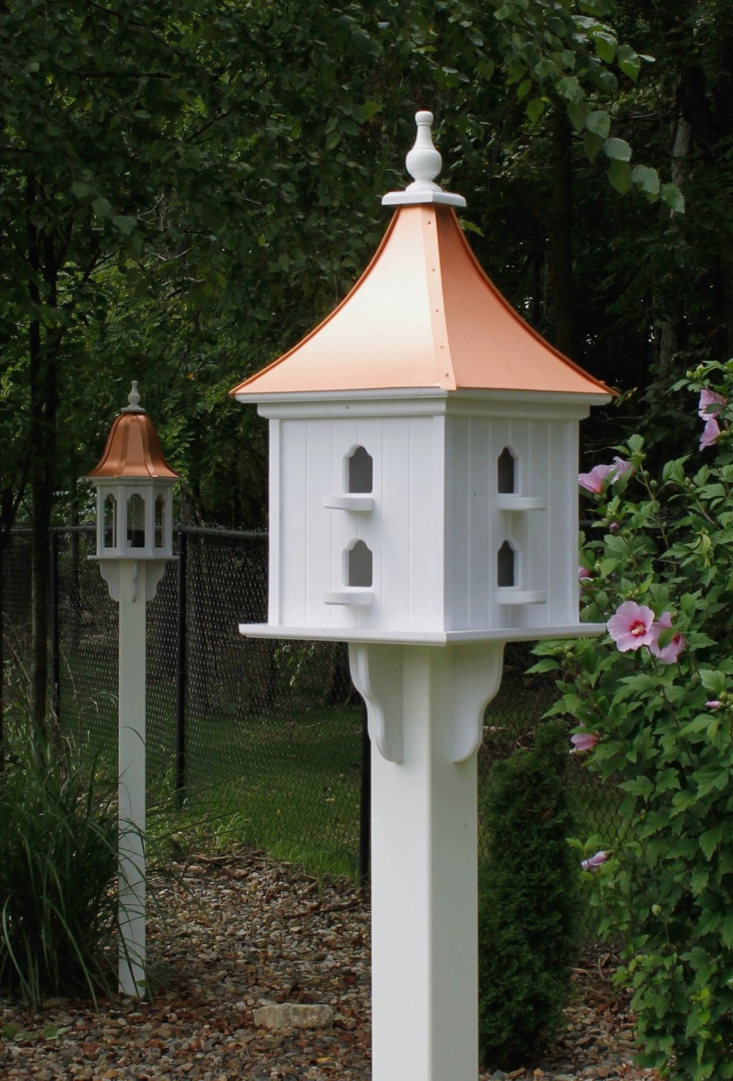 Purple Martin Birdhouse Resin White with Copper Roof BH06 Bird Lover's Gift
