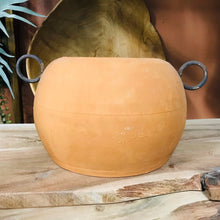 Load image into Gallery viewer, Unique face head planter pot | oval 5&quot; | utensil holder | succulent herb flower houseplant planter