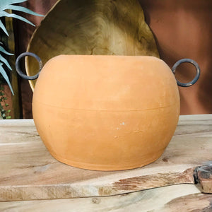 Unique face head planter pot | oval 5" | utensil holder | succulent herb flower houseplant planter