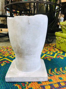 Greek man head full face planter pot unique planter | succulent planter concrete cement indoor outdoor