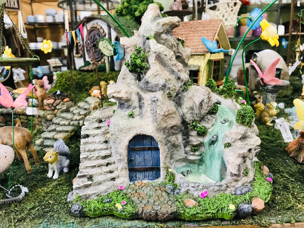 Waterfall House for Miniature Dollhouse Fairy Garden DIY