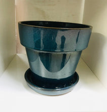 Load image into Gallery viewer, Bijou 8 inch Ceramic Pot Planter with Drainage Attached Saucer