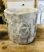 Load image into Gallery viewer, Medium Ceramic Birch Bark planter | Nature Inspired | Woodsy 6 Inch
