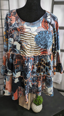 Layered Orientique multi colored Woman's top